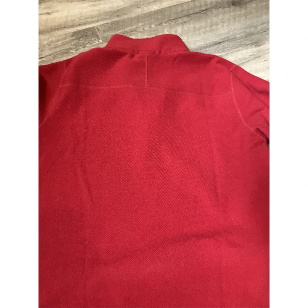The North Face Men's XL Red 1/4 Zip Fleece Pullover Medium Weight Jacket